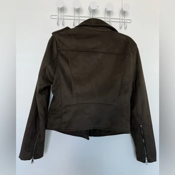 Banana Republic Women’s Vegan Faux Suede Chocolate Color Jacket Size M - Picture 4 of 4